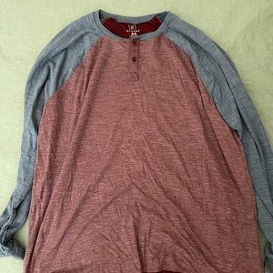 George XL red and blue henley